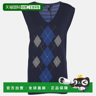自营Marina Sport By Marina Rinaldi Blue Striped Knit Half Sl