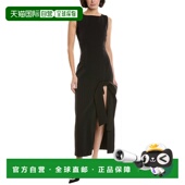 Rose Dress Bow 自营Endless Slit Maxi black 美国奥莱直发