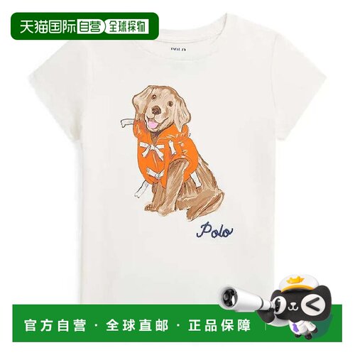 自营Polo Ralph Lauren Kids Dog-Print Cotton Jersey T-Shirt,