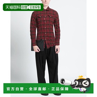 美国直邮 牛仔格纹时尚 dsquared2 衬衫 休闲百搭 男士 1h可退