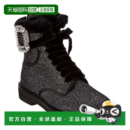 自营Roger Vivier VIV RANGERS BOOT - BLACK 美国奥莱直发单鞋
