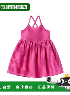 自营janie and jack珍妮和杰克透明硬纱连衣裙-粉红色 美国奥莱直