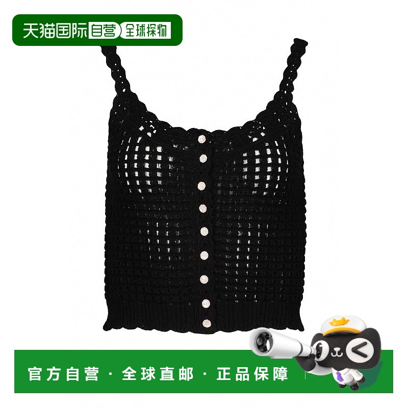 自营bishop + youngWomen's Keena Open Crochet Sweater Tank In