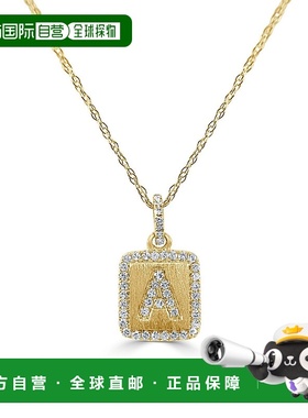 自营 sabrina14k 金和钻石首字母项链 - 黄色 f 美国奥莱直发吊坠