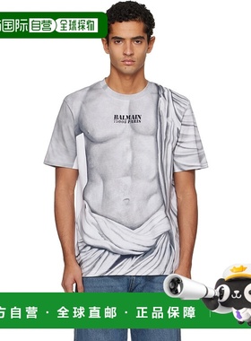 1h可退 香港直邮潮奢 Balmain 巴尔曼 男士 灰色 Statue Print Lo