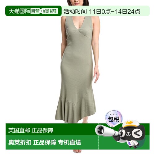 自营Nation LTD Carmel Midi Dress - green 美国奥莱直发连衣裙