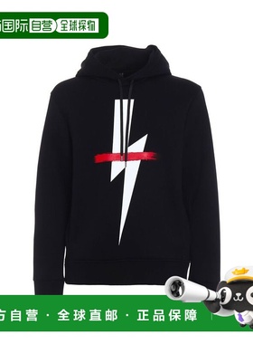 自营Neil Barrett Cotton Men's Sweatshirt - black 美国奥莱直