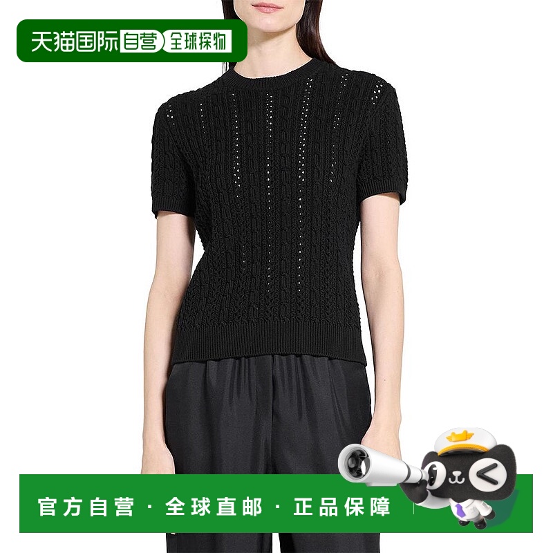 1h可退 【美国直邮】theory 女士 毛衣针织短袖绞花