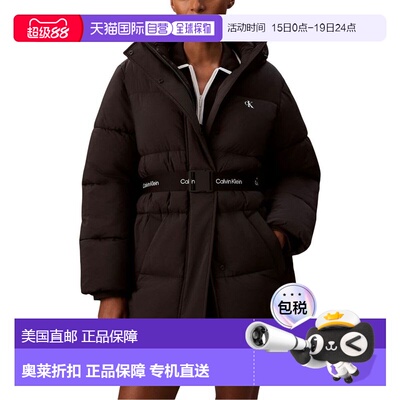 自营Calvin Klein Jeans Polyamide Women's Coat - black 美国奥
