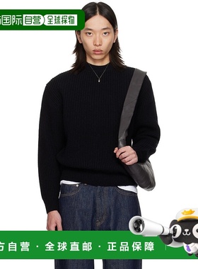 1h可退 香港直邮潮奢 vowels 男士 黑色毛衣 KW05199 black黑色