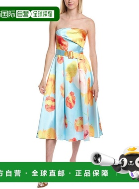 自营 Rene Ruiz Mikado Midi连衣裙-蓝色 美国奥莱直发