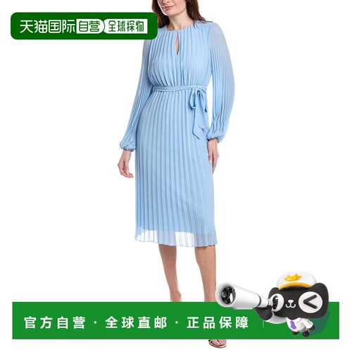 自营Sam Edelman Plisse Midi Dress - blue 美国奥莱直发连衣裙