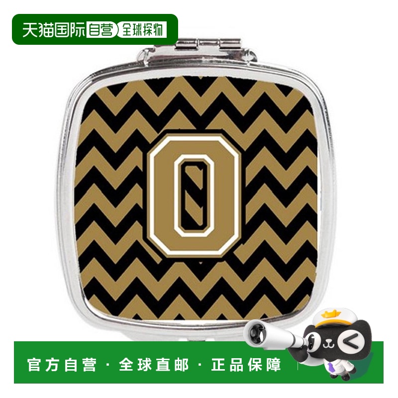 自营 Carolines Treasures CJ1050-OSCM 字母 O 雪佛龙黑色正品