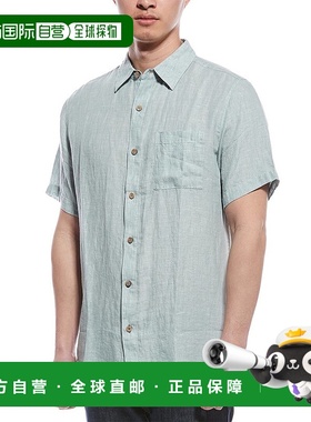 自营 weatherproof vintage防风雨复古亚麻梭织衬衫-蓝色 美国奥