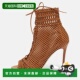 Woven Rossi 自营Gianvito Lace Brown Marnie Peep Leather