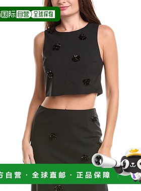 自营 cinq a sept五到七点艾比上衣-黑色 美国奥莱直发性感