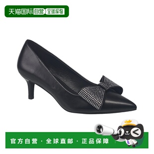 自营French Connection Albania Bling Bow Kitten Heel - black