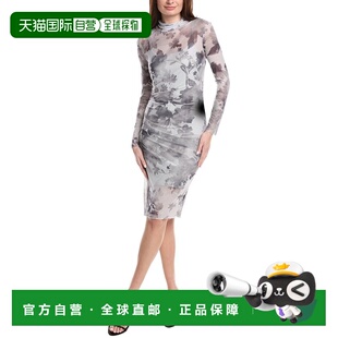 自营1.STATE Side Ruched Midi Dress - grey 美国奥莱直发