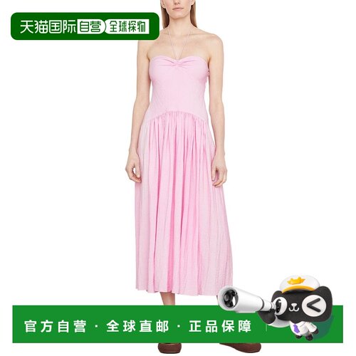 自营Vince Ruched Halter Neck Dress - red 美国奥莱直发连衣裙