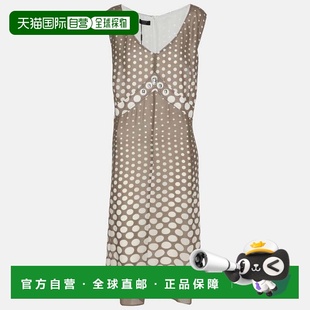 自营Basler Grey Polka Dot Chiffon Sleeveless Dress - grey 美