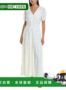自营 splendid华丽的Ellery花朵长裙-白色 美国奥莱直发连衣裙