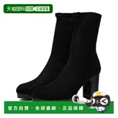 黑色 自营 美国 Zari女式 黑色杏仁头块跟靴JOBB519 Donald Pliner