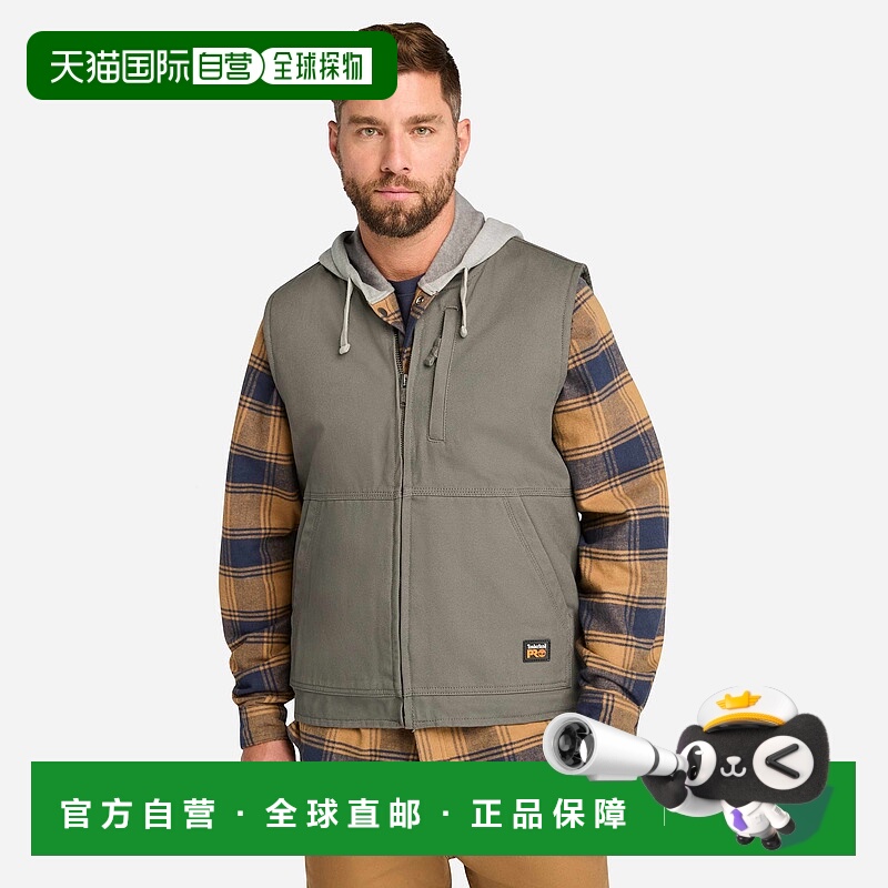 自营Men's Timberland PRO Gritman Fleece-Lined Canvas Vest -