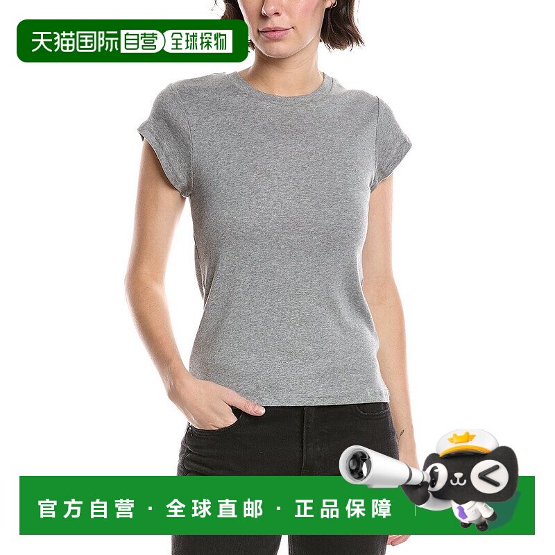 自营Splendid Faye Crewneck T-Shirt - grey 美国奥莱直发