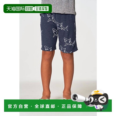 自营 chaserPlaya Sharks 男童 Rpet 舒适针织沙滩短裤 - playa s