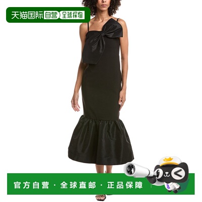 自营LIKELY Patti Midi连衣裙-黑色 美国奥莱直发性感吊带