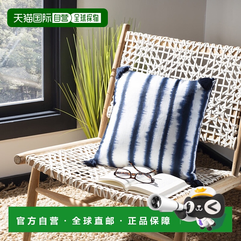 自营 Safavieh Cassia 枕头 - 蓝色 / 白色 美国奥莱直发