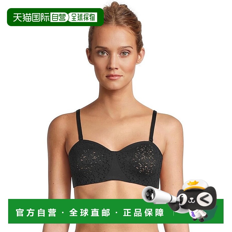 自营Chantelle Norah Unlined Strapless Bra Women Black Floral