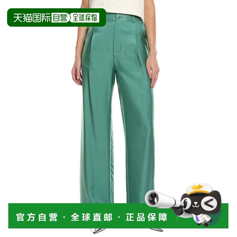 自营LAPOINTE Organic Silk Relaxed Pant - green 美国奥莱直发