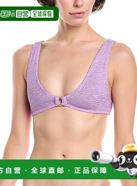 自营 bond-eye swim邦德眼游泳环童军裁剪比基尼上衣-紫色 美国奥