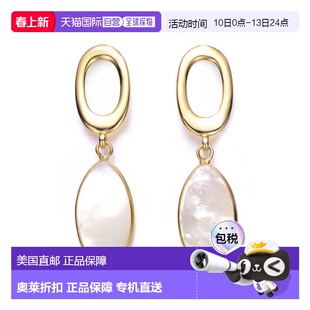 自营geneviveSterling Silver with 14K Gold Plated Mother-of-P