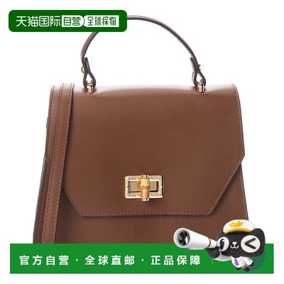 自营persaman new yorkPersaman纽约Sadie16皮革手提包-棕色 美国