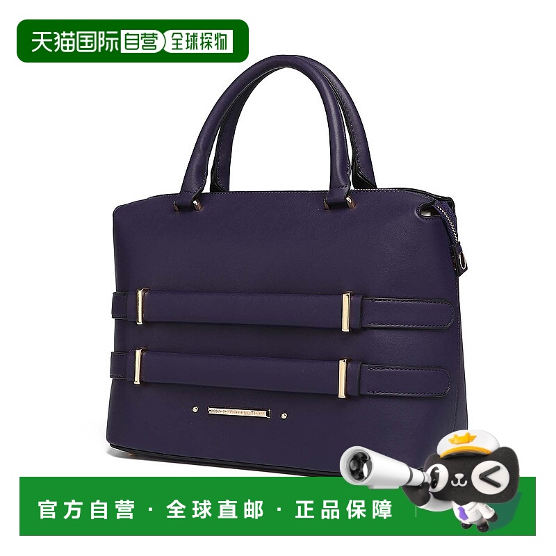 自营mia k collectionMia K的Leila女士手提包-紫色 美国奥莱直发