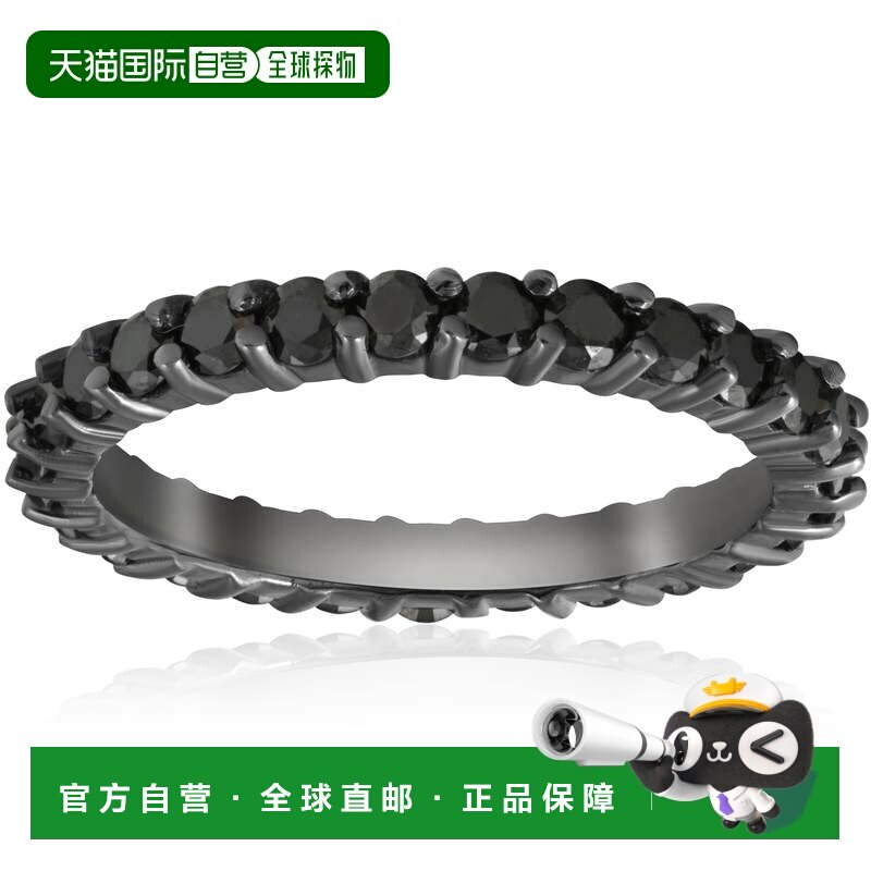 自营pompeii31 1/2 克拉处理黑钻永恒戒指 14K 黑金 - 14k 黑金