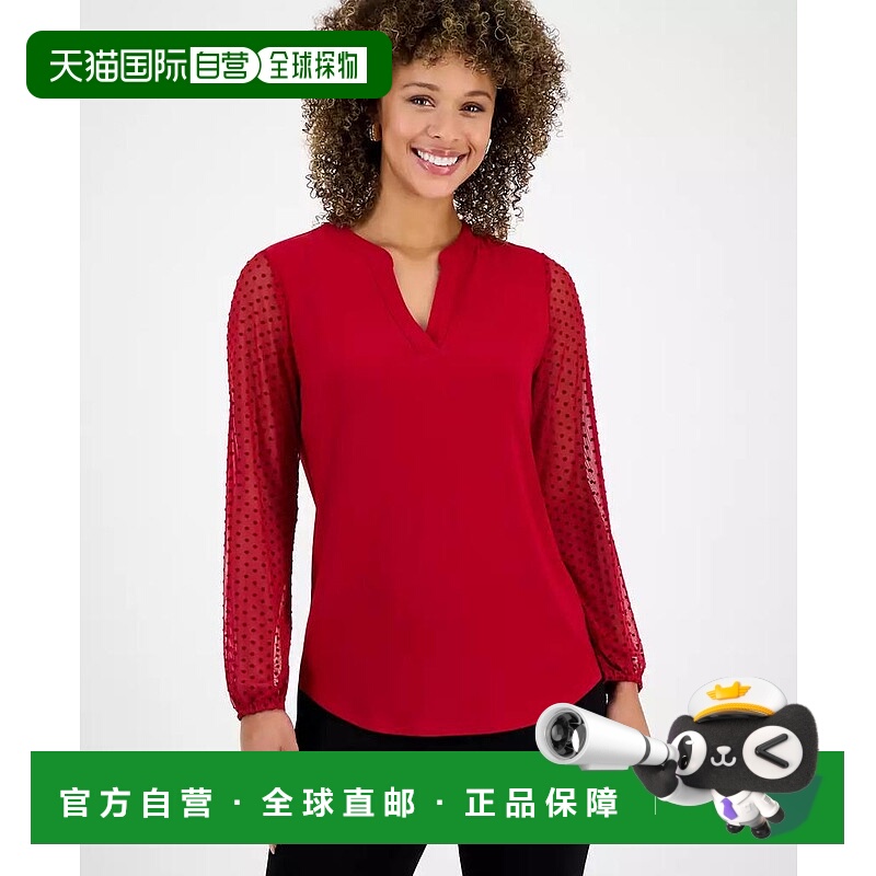 1h可退 【美国直邮】kasper 女士 衬衫长袖女装