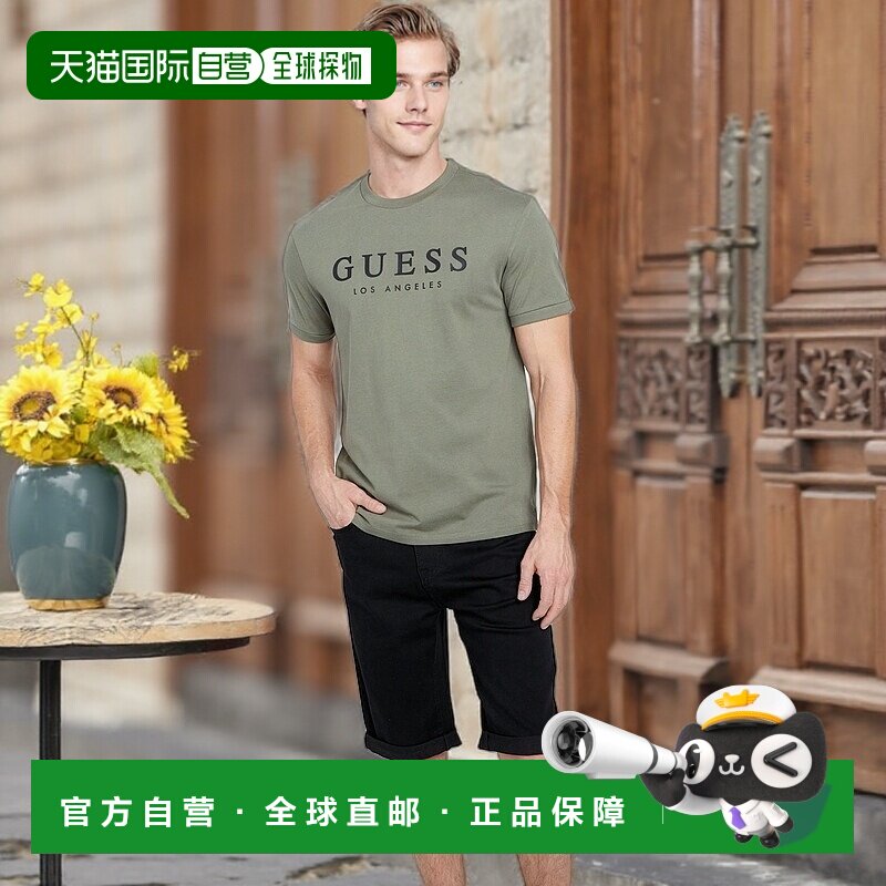 自营guessKirk Logo 圆领 T 恤 - dusty oliver 美国奥莱直发