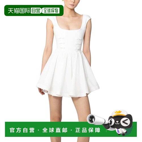 自营SAU LEE Holly连衣裙-白色 美国奥莱直发