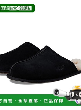 1h可退 香港直邮潮奢 Ugg 男士 Scuff 平底鞋 black黑色 舒适时尚