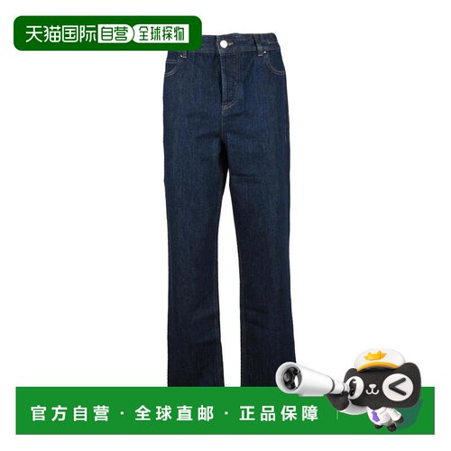 自营marella蓝色直筒棉质牛仔裤-黑色 美国奥莱直发