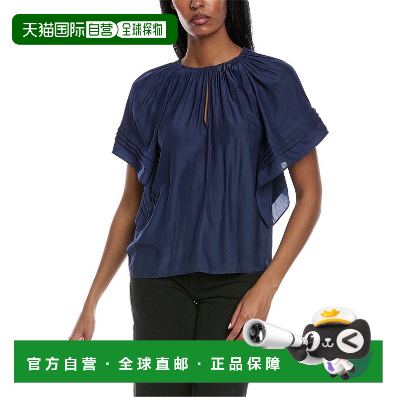 自营Ramy Brook Kylo 上衣  -  蓝色 女装【美国奥莱】短袖直发