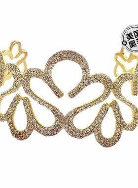 自营 Suzy Levian 立方氧化锆纯银手镯 - 黄色 美国奥莱直发