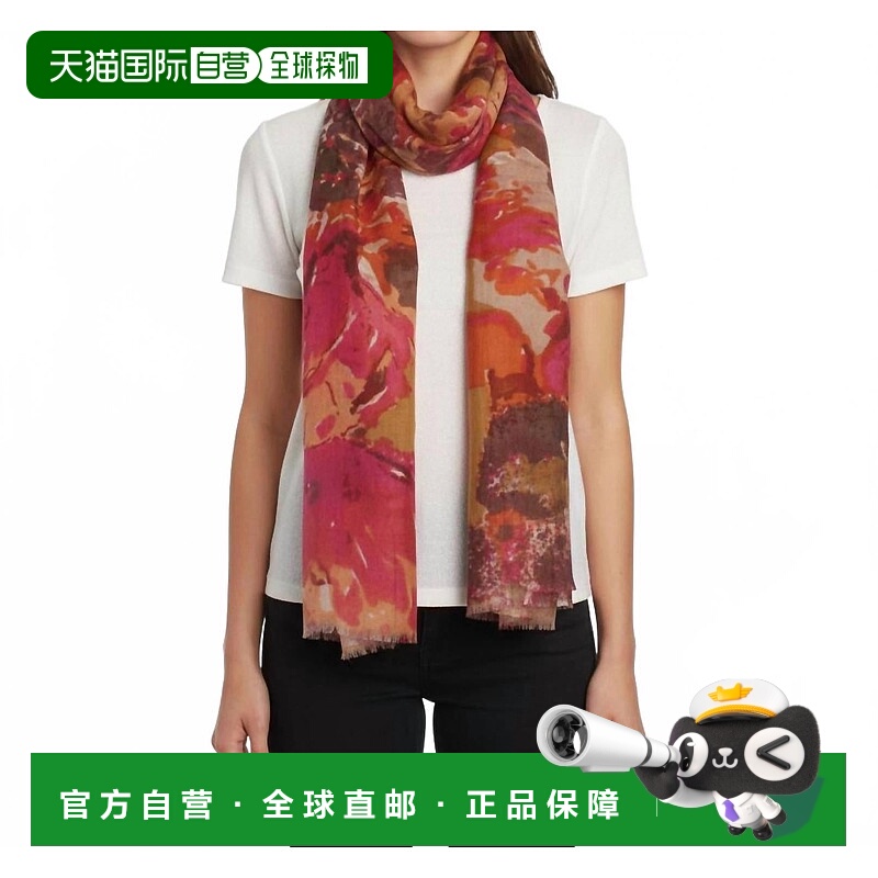 自营tolaniFloral Scarf In Tan/pink - tan/pink 美国奥莱直发
