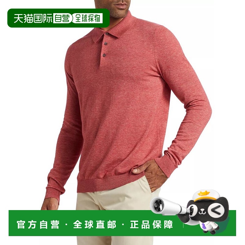 1h可退 【美国直邮】saks fifth avenue 男士 Polo衫长袖上衣男装