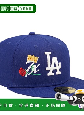 自营 New Era 59Fifty MLB 洛杉矶道奇队皇冠 7X 冠军蓝色贴合帽