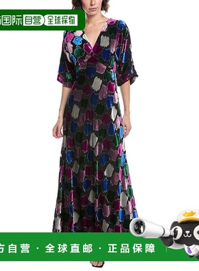 自营Diane von Furstenberg Miri Maxi连衣裙-紫色 美国奥莱直发