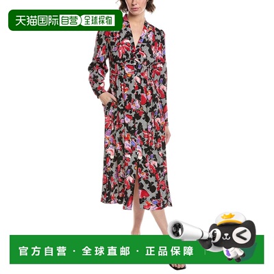 自营Diane von Furstenberg Erica Shirtdress-黑色 美国奥莱直发